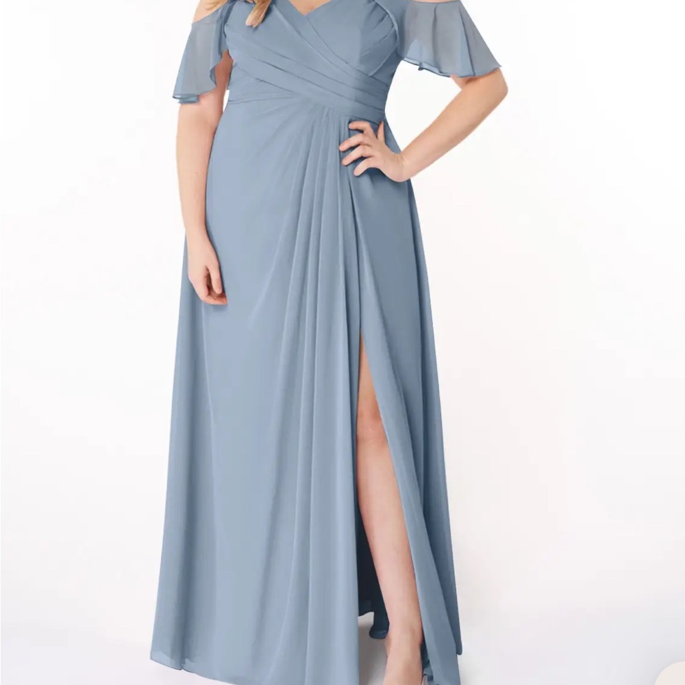 Azazie Bridesmaids Dress dusty blue